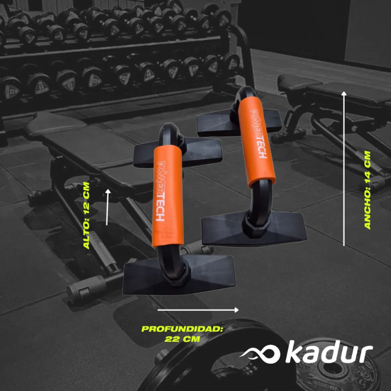 SOPORTE PUSH UP PVC POWERTECH ANTIDESLIZANTE