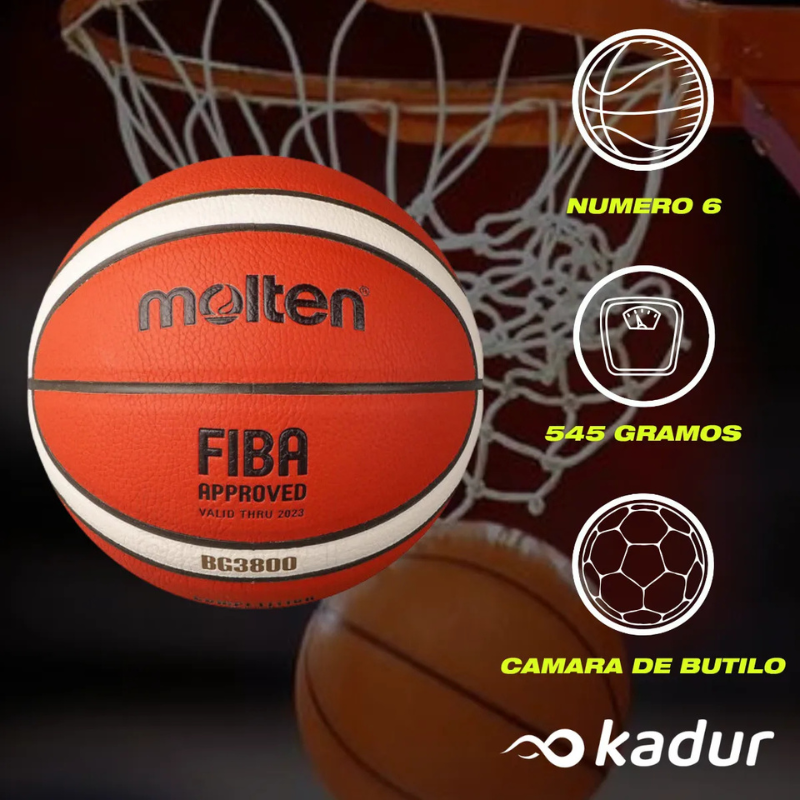PELOTA DE BASQUET MOLTEN N°6 B6G3800