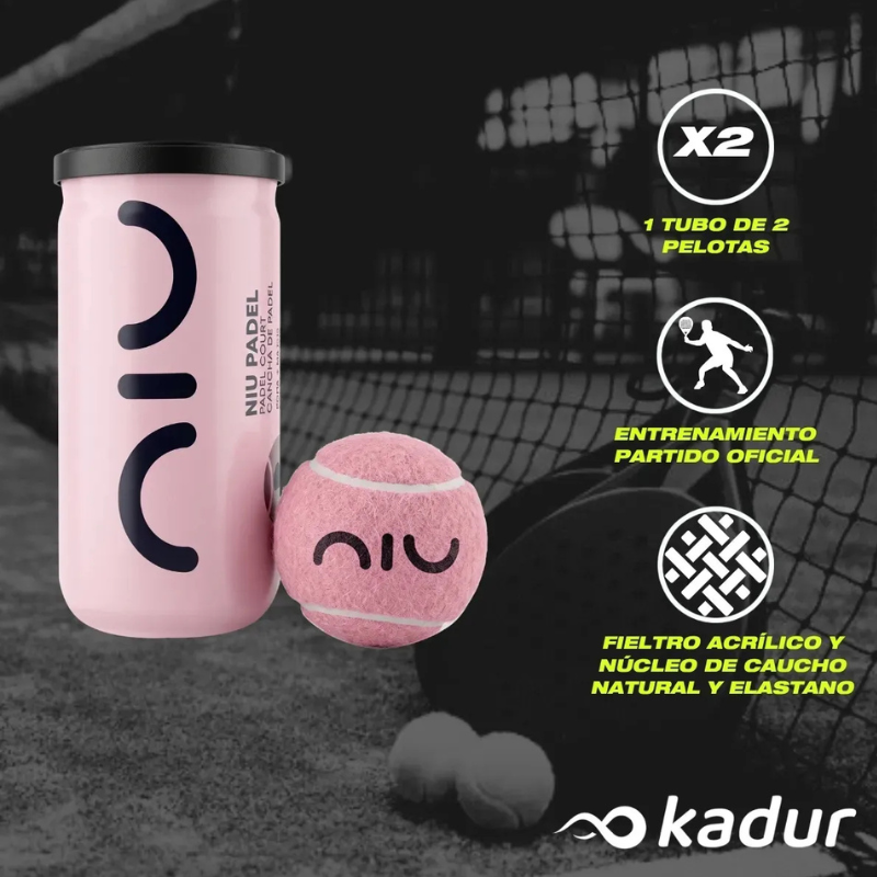 CAJA X 24 TUBOS PELOTAS NIU PADEL PRO X 2 UNIDADES