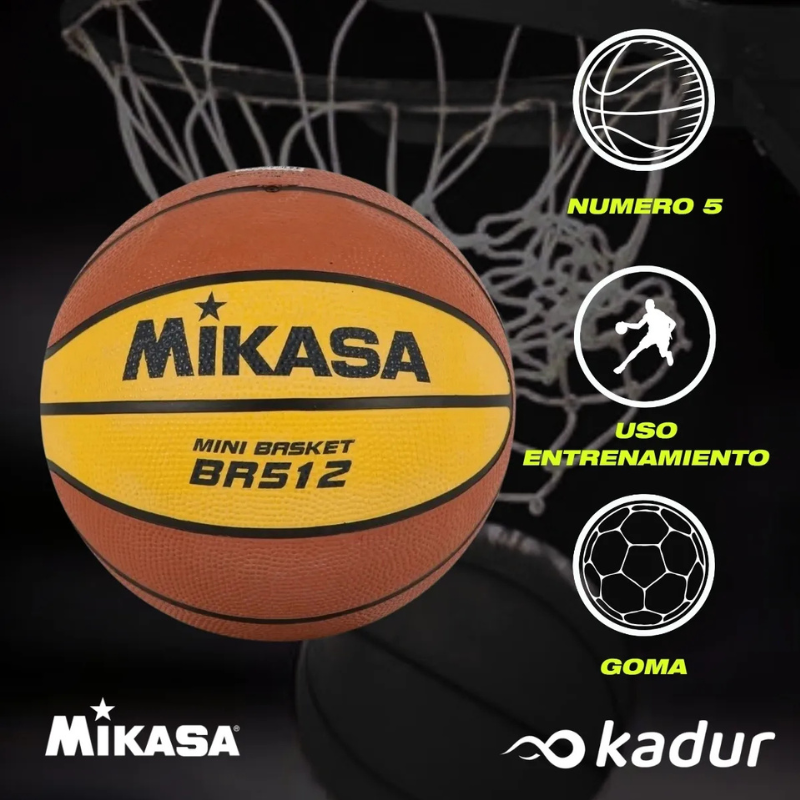 PELOTA BASKET MIKASA GOMA NUMERO 5