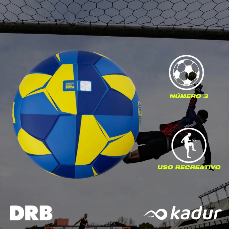 PELOTA DE FÚTBOL BOCA JUNIORS Nº 3 DRB