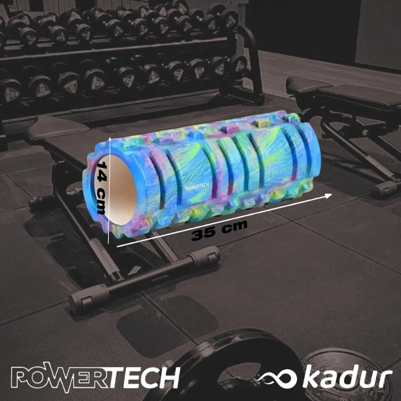ROLO MASAJEADOR PILATES YOGA TEXTURADO 35 CM POWERTECH