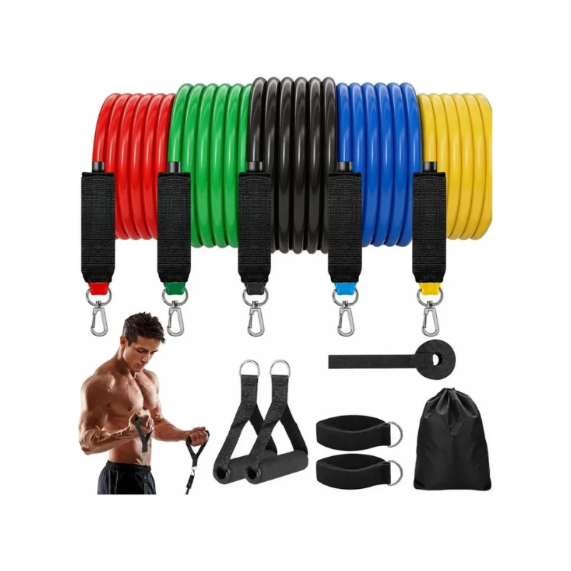 SET BANDAS TUBULARES X5 FIT ADDICT CON MANIJAS Y BOLSO