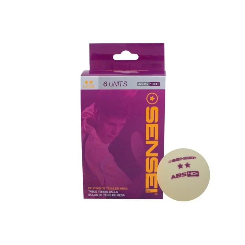 PELOTAS DE PING PONG SENSEI "2 ESTRELLAS"