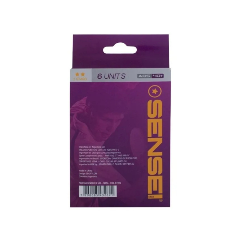 PELOTAS DE PING PONG SENSEI "2 ESTRELLAS"