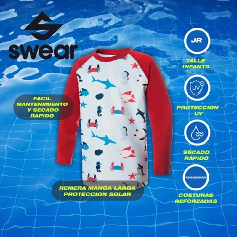 REMERA INFANTIL PROTECCION UV DEPORTIVA MANGA LARGA