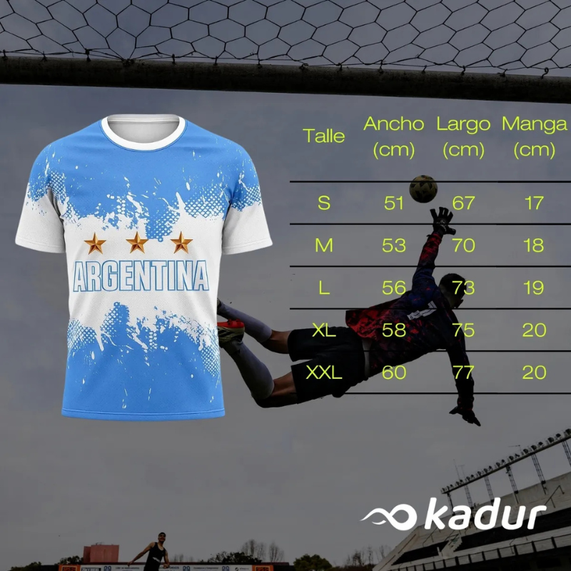 CAMISETA FUTBOL ARGENTINA PARA SUBLIMAR KADUR