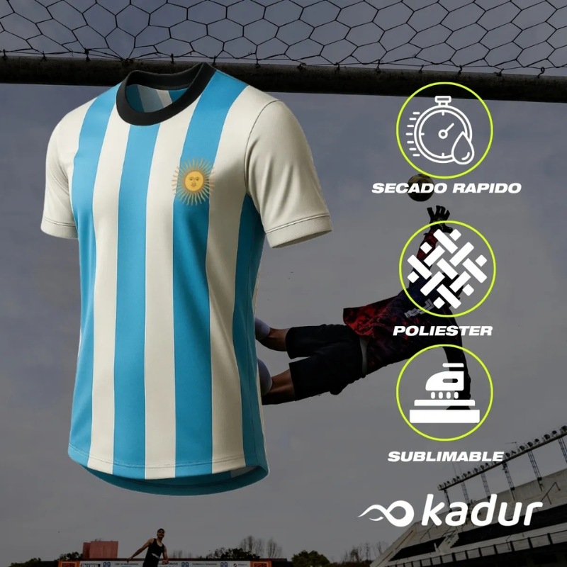 CAMISETA FUTBOL ARGENTINA PARA SUBLIMAR KADUR