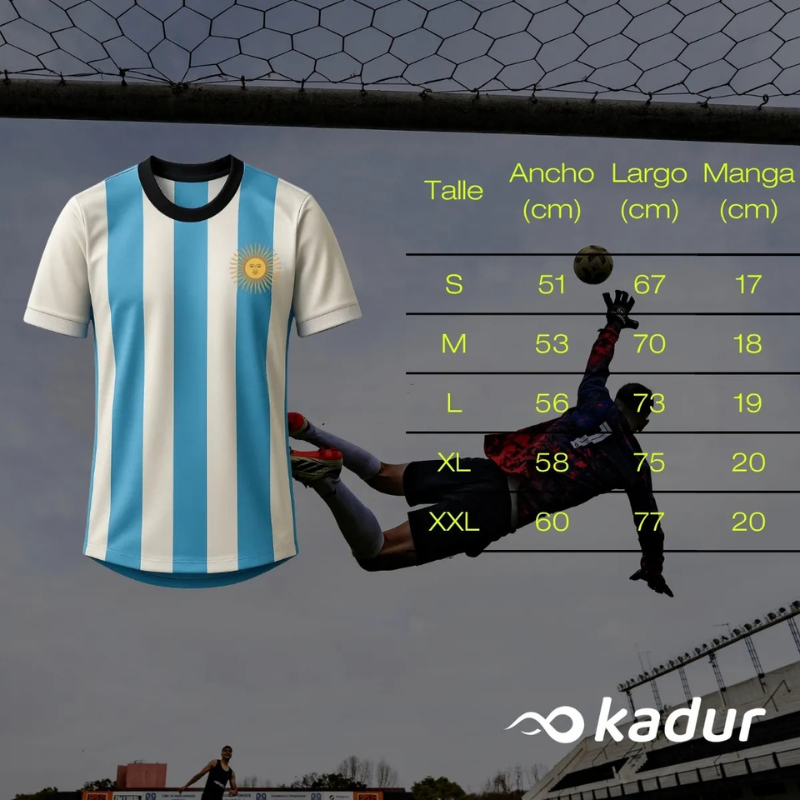 CAMISETA FUTBOL ARGENTINA PARA SUBLIMAR KADUR