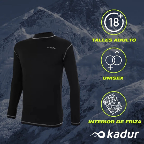 REMERA TERMICA MANGA LARGA KADUR ADULTO FRIZADA