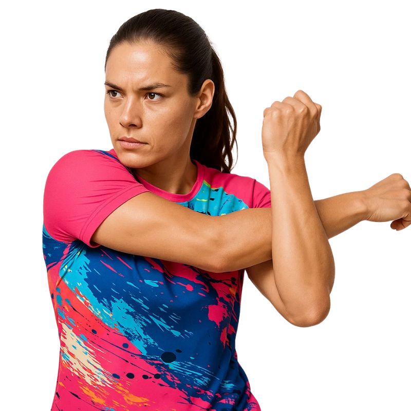 REMERA FEMENINA PROTECCION UV DEPORTIVA MANGA CORTA