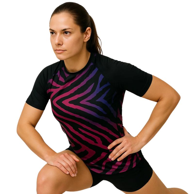 REMERA FEMENINA PROTECCION UV DEPORTIVA MANGA CORTA