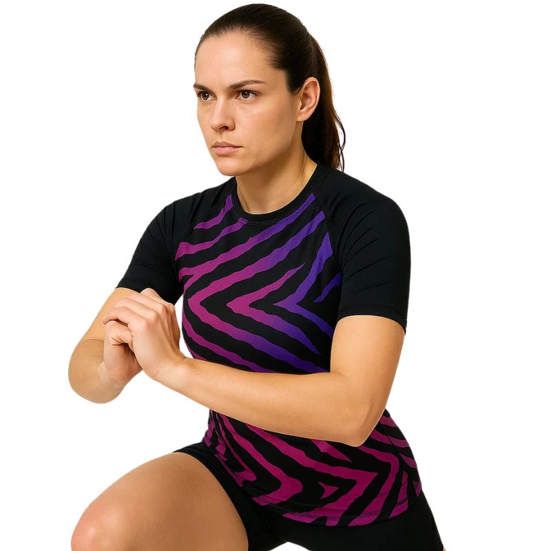 REMERA FEMENINA PROTECCION UV DEPORTIVA MANGA CORTA