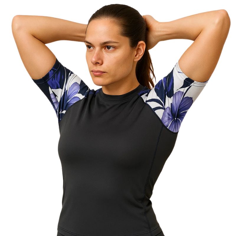 REMERA FEMENINA PROTECCION UV DEPORTIVA MANGA CORTA