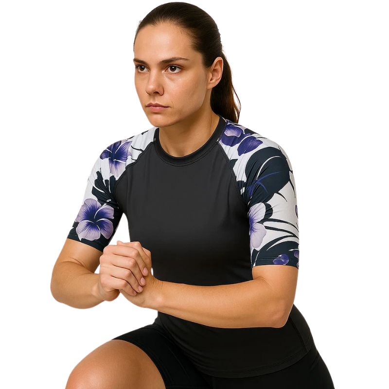 REMERA FEMENINA PROTECCION UV DEPORTIVA MANGA CORTA