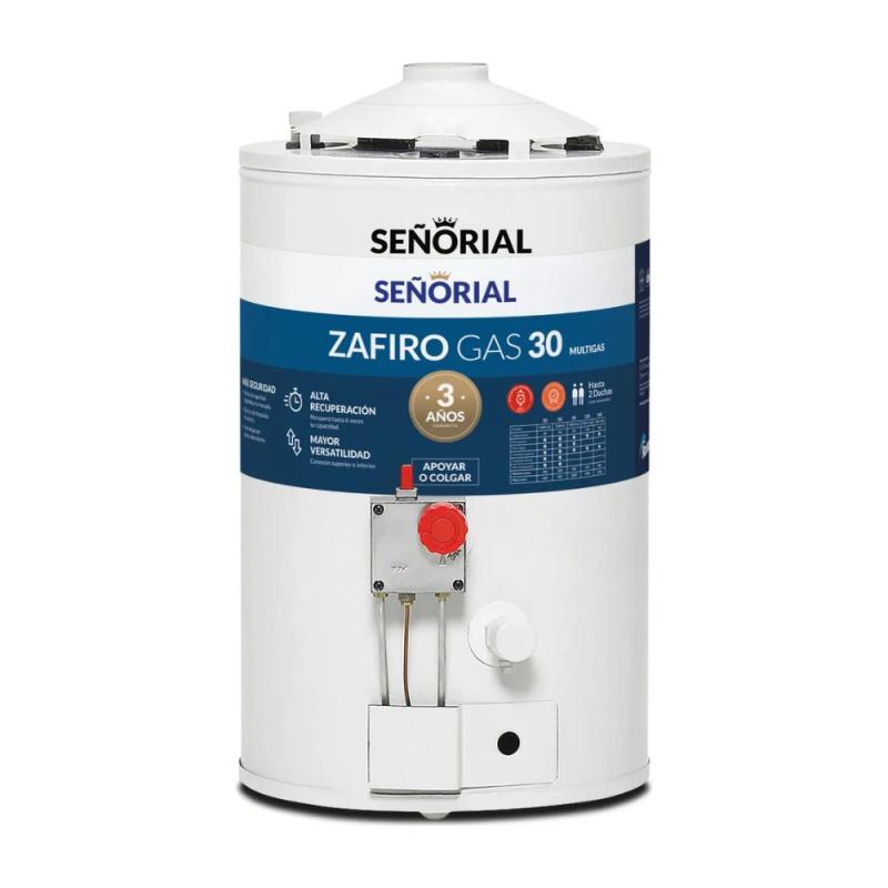 Termotanque A Gas Señorial Tszp-30 29L C. Superior Inferior