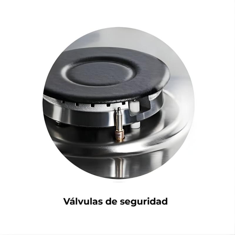 Cocina A Gas Longvie 12231x 70l 4 Hornallas Cajón Parrilla Acero Inoxidable