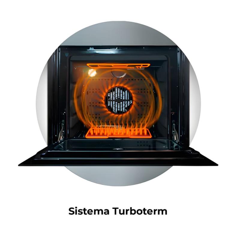 Horno Eléctrico De Empotrar Longvie He6900x 56l Tangencial Acero Inoxidable