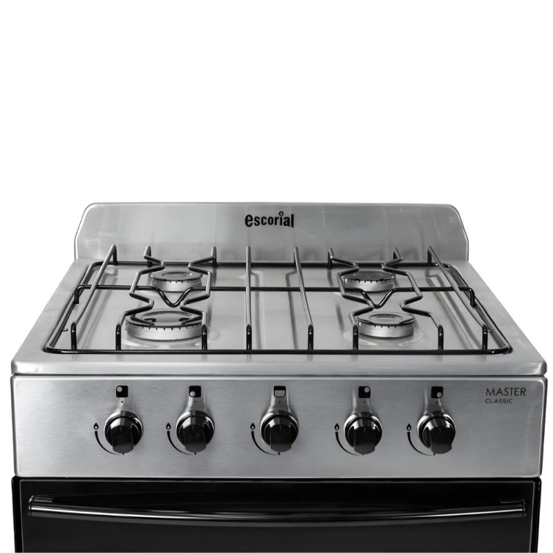 Cocina Escorial Master Classic Gas Natural Acero Inox 56cm Plateado
