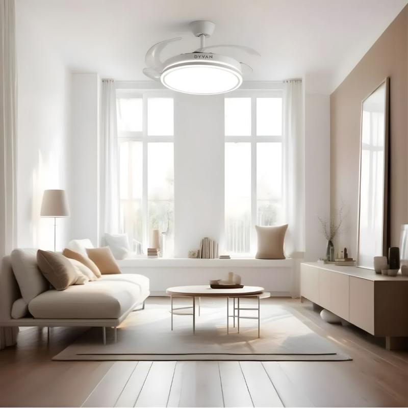 Ventilador Retráctil De Techo Con Luz Led Dyvan Vl101