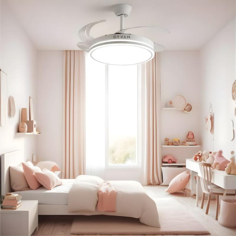 Ventilador Retráctil De Techo Con Luz Led Dyvan Vl101