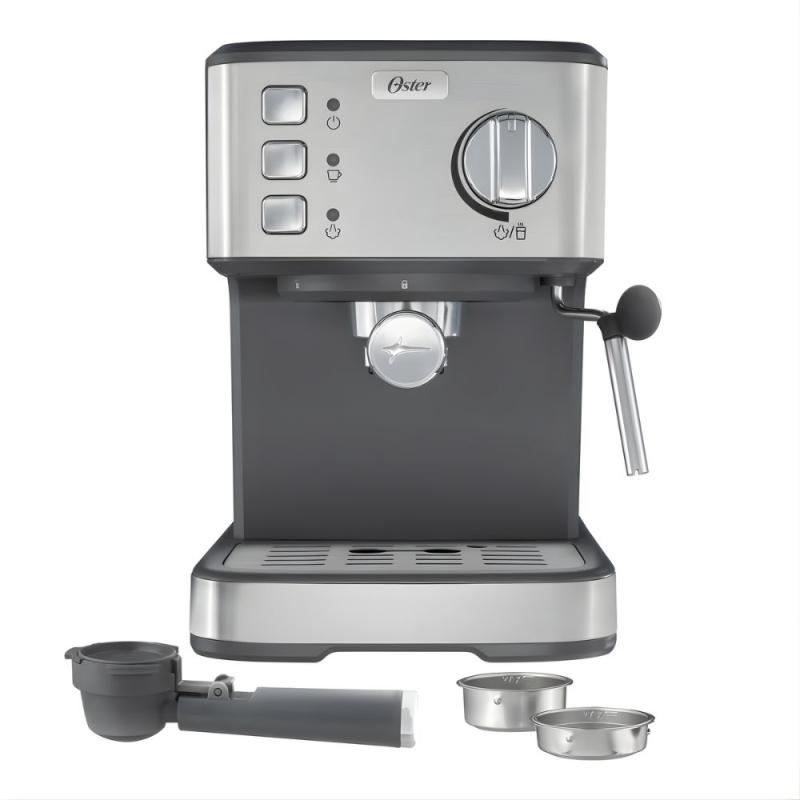 Cafetera Compacta Oster Bvstem5502 15 Bar 1100w 1.5l Plateado
