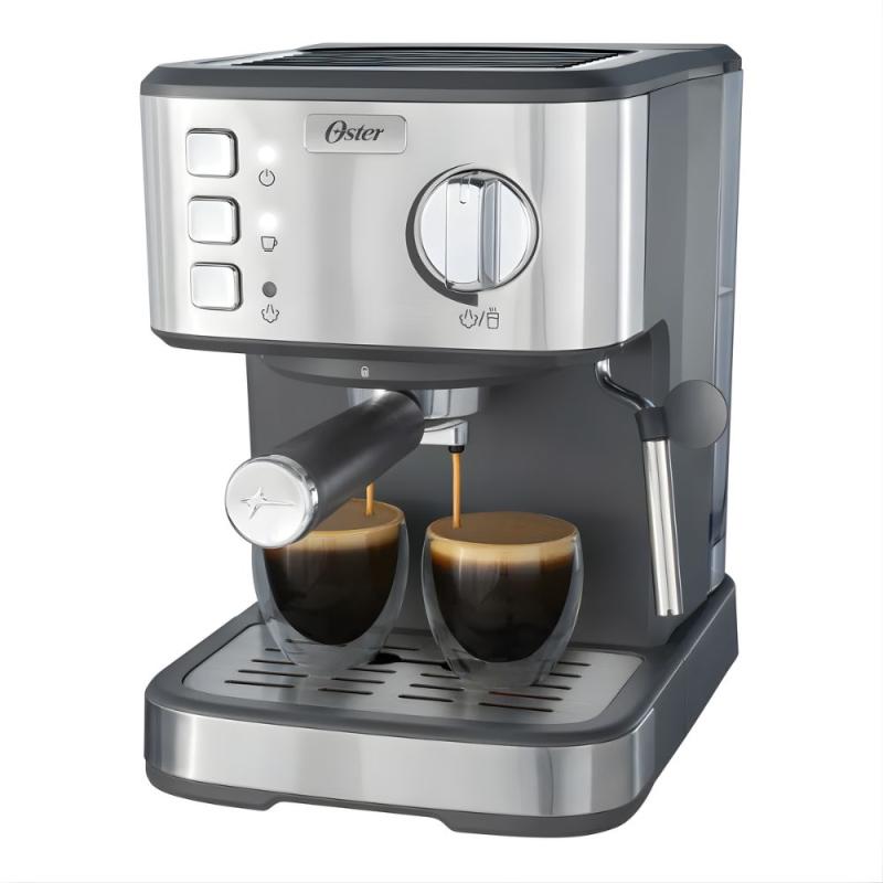 Cafetera Compacta Oster Bvstem5502 15 Bar 1100w 1.5l Plateado