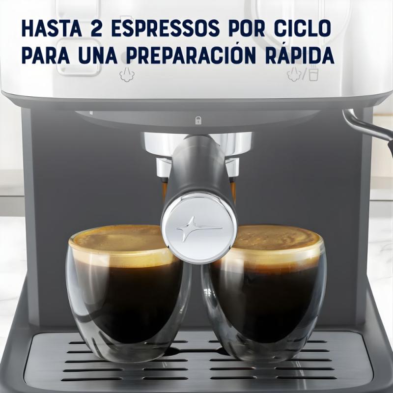 Cafetera Compacta Oster Bvstem5502 15 Bar 1100w 1.5l Plateado