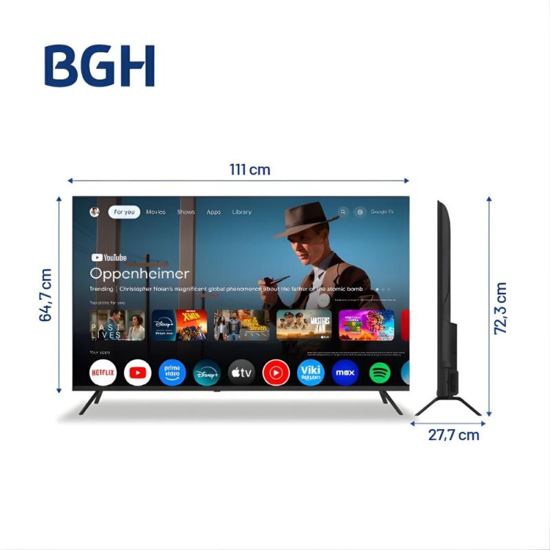 Smart Tv Bgh 50 B5026us6g Ips Dled 4k Uhd Google Tv Wifi Bt