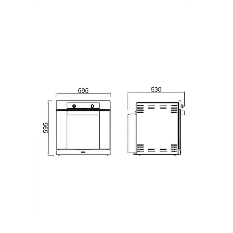 Horno Eléctrico Empotrable Longvie HE1500G Grill Negro
