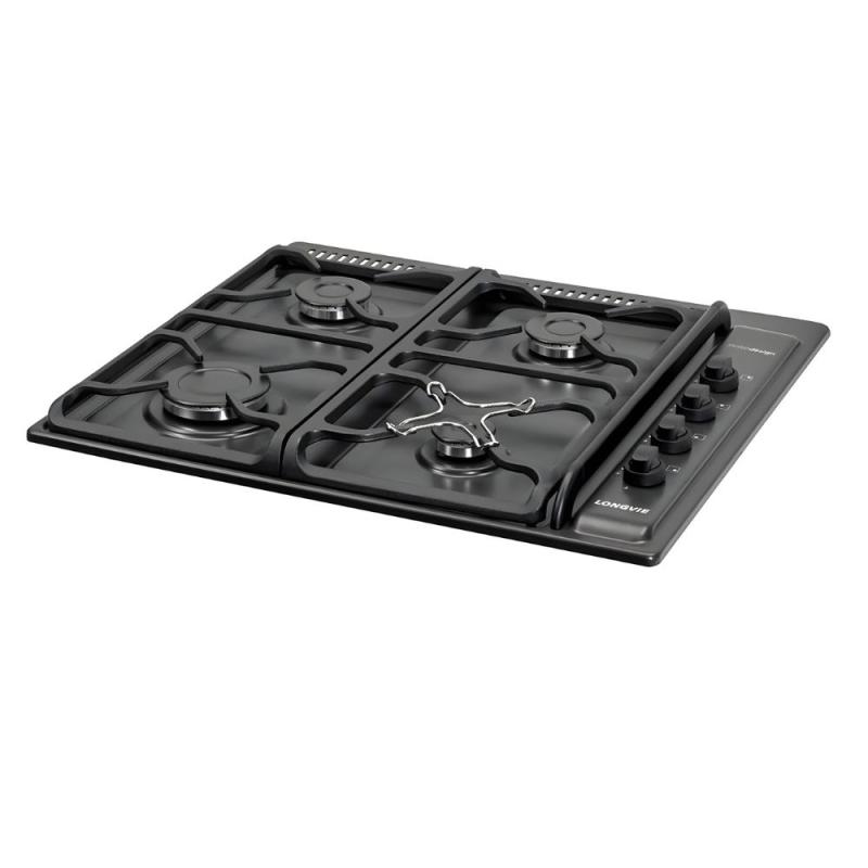 Anafe Multigas Longvie A6600RG Rejillas De Ventilación 4 Hor Grafito