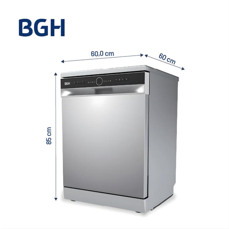 Lavavajillas BGH BLVM14S25 14 Cubiertos Silver Display LED