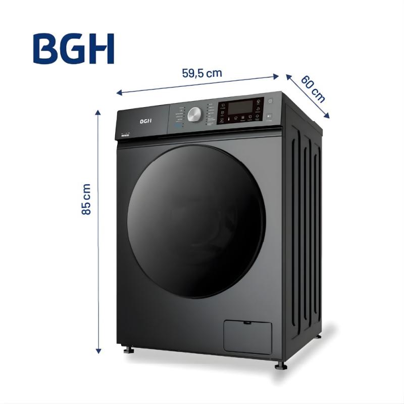 Lavarropas Automático Inverter BGH BWFS09S25AR 9 Kg Silver