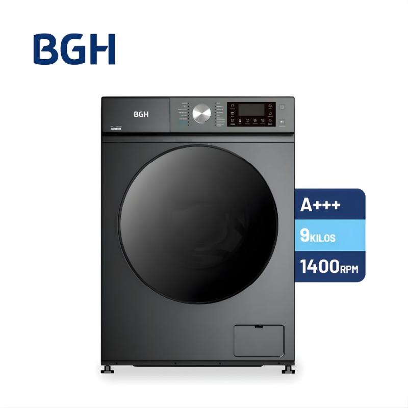 Lavarropas Automático Inverter BGH BWFS09S25AR 9 Kg Silver