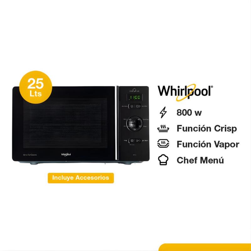 Microondas Whirlpool Mcp346sl 25l Grill 800w Wmg25sk