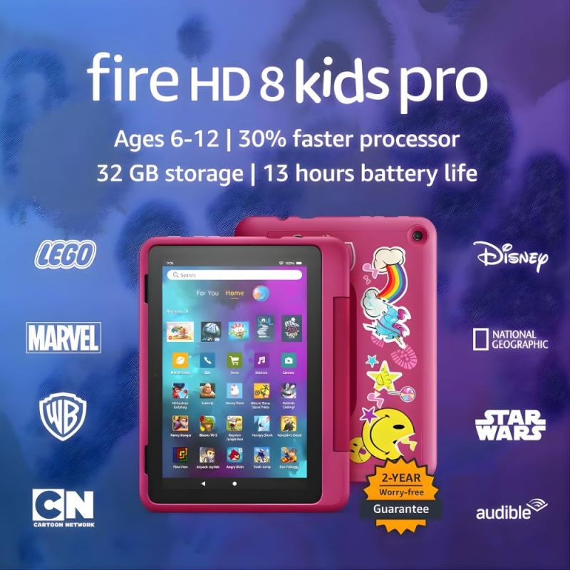 Tablet Amazon Fire Hd 8'' Kids Pro +6 Años 2gb 32gb 12th Gen Rainbow Universe