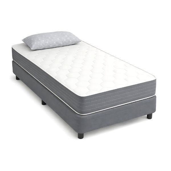 Colchón 1 Plaza Nubiflex Dual 80x190x17 Espuma Alta Densidad Blanco