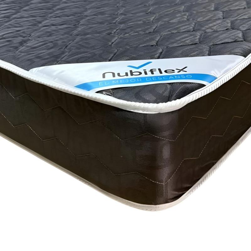 Colchón 1 Plaza Nubiflex Grey 80x190x20 Espuma Alta Densidad Gris Oscuro