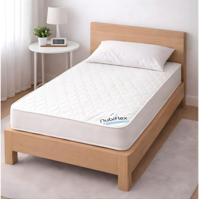 Colchón 1 Plaza 1/2 Nubiflex Nubiwhite 100x190x20 Alta Den. Blanco