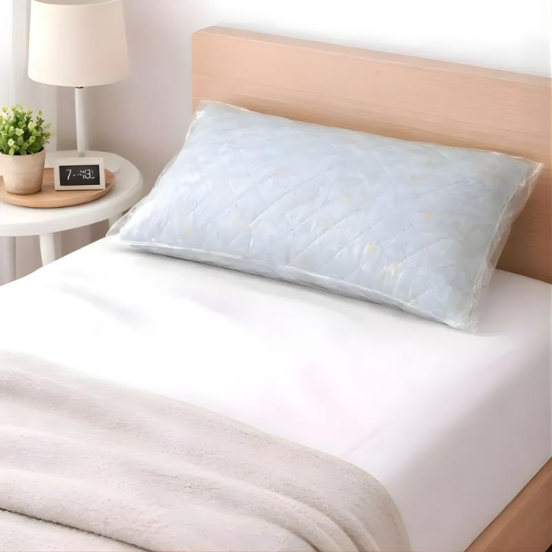 Almohada Copos Nubiflex 40 X 80 Copos De Espuma Celeste