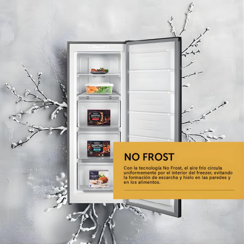 Freezer Vertical No Frost 179L Vondom FR140 Inox Digital