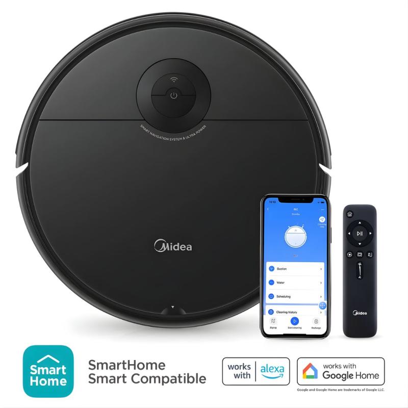 Aspiradora Robot Midea I5c Trapeadora Control Remoto Negra