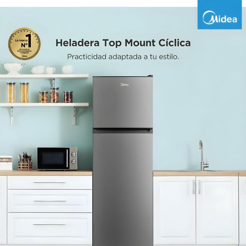 Heladera Cíclica Top Mount Midea 295l MDRT414FGE50A Silver