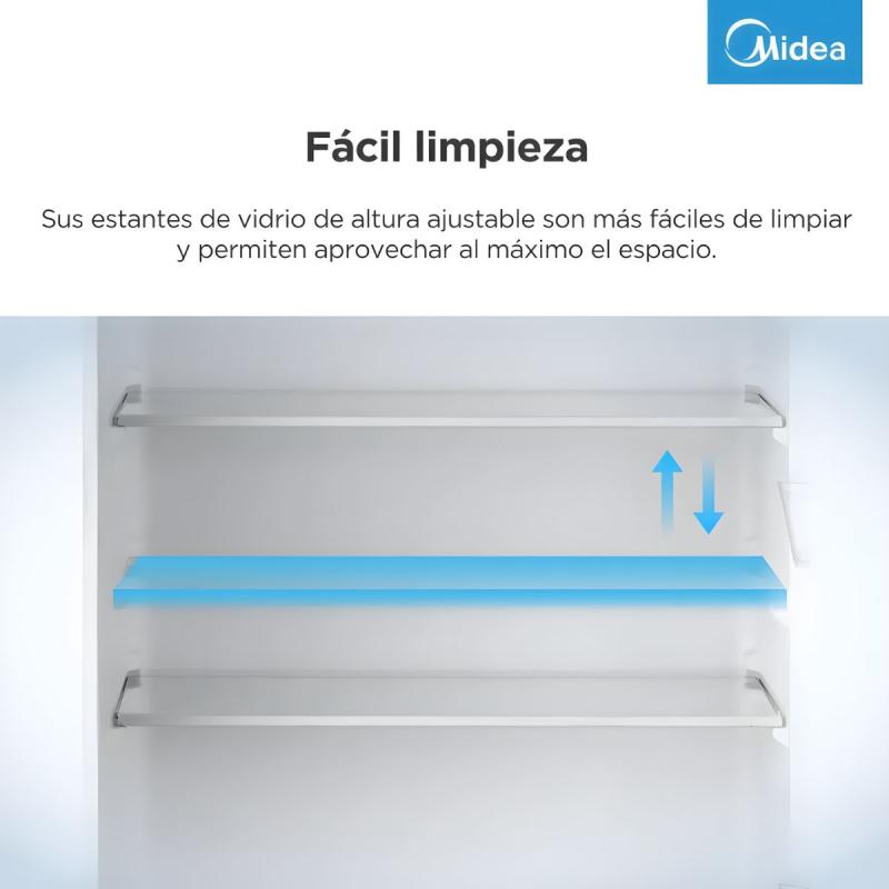 Heladera Cíclica Top Mount Midea 295l MDRT414FGE50A Silver
