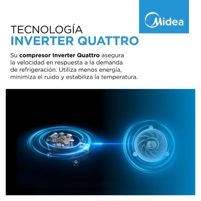 Heladera Inverter No Frost Midea MDRB424FGE46A-W 300l R600a