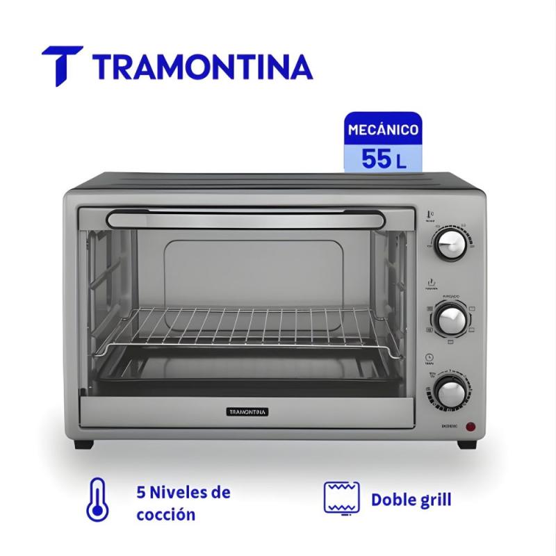 Horno Eléctrico Tramontina Silver Cook 55l Hec Doble Grill
