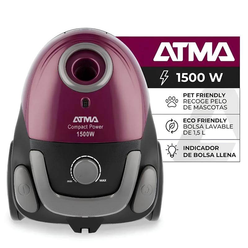 Aspiradora Trineo Con Bolsa Atma Compact Power AS8913 1.5L
