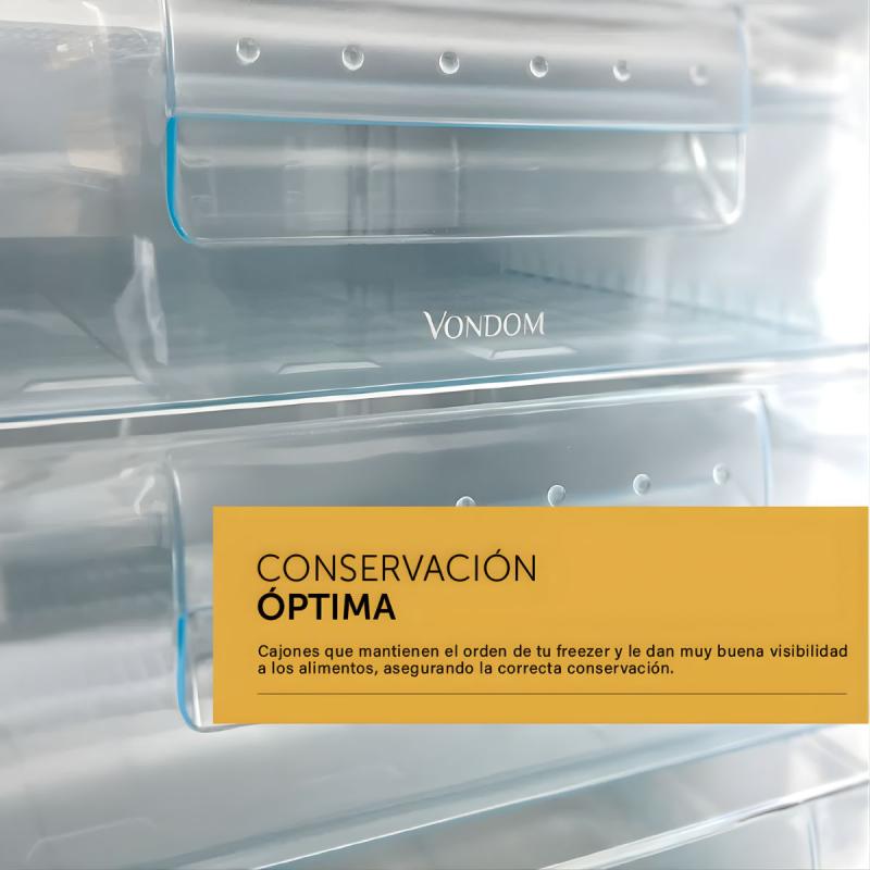 Freezer Vertical Vondom FR55 Bajo Mesada 85L Blanco