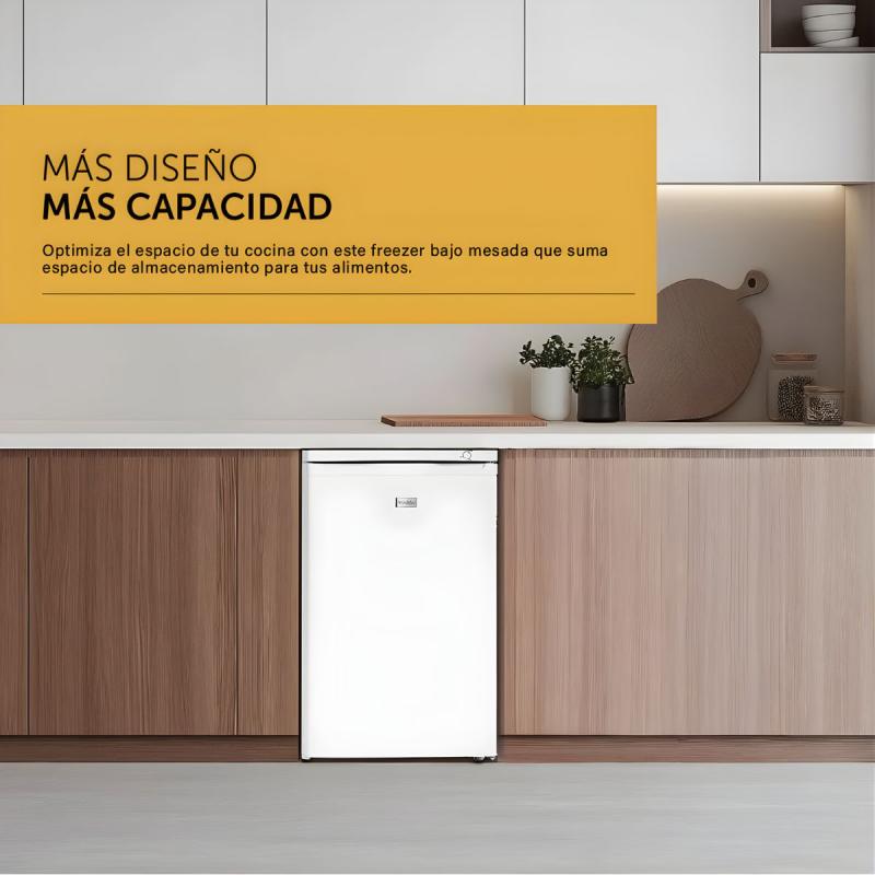 Freezer Vertical Vondom FR55 Bajo Mesada 85L Blanco
