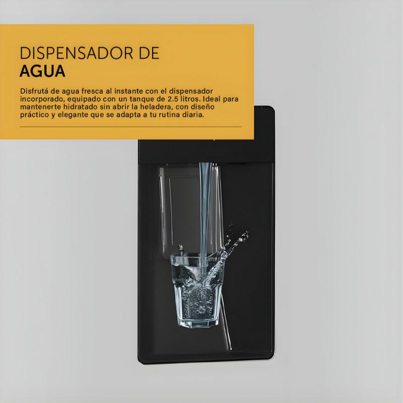 Heladera Vondom HEL173WD Inoxidable 173L Congelador Dispenser